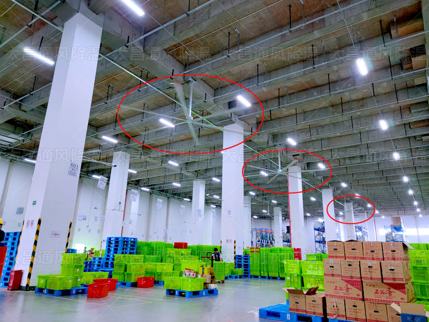 倉(cāng)庫(kù)怎么通風(fēng)降溫，一臺(tái)永磁工業(yè)大風(fēng)扇解決