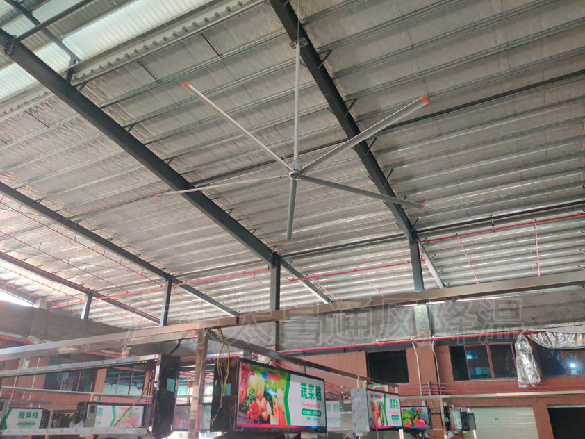 菜市場(chǎng)工業(yè)大風(fēng)扇通風(fēng)降溫系統(tǒng)，舒適靜音，四季通用